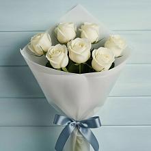 Букет 7 Белых роз Эдлесс Лав #REPLACE_PRED# Карабаново