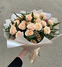 Букет Кремовые розы Латте в Карабаново