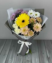 Букет цветов из:  Розы, Герберы и Хризантемы #REPLACE_PRED# Карабаново