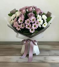 Букет цветов из:  Хризантемы и Розы #REPLACE_PRED# Карабаново