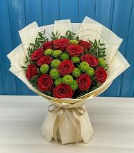 Букет цветов из:  Розы и Хризантемы #REPLACE_PRED# Карабаново
