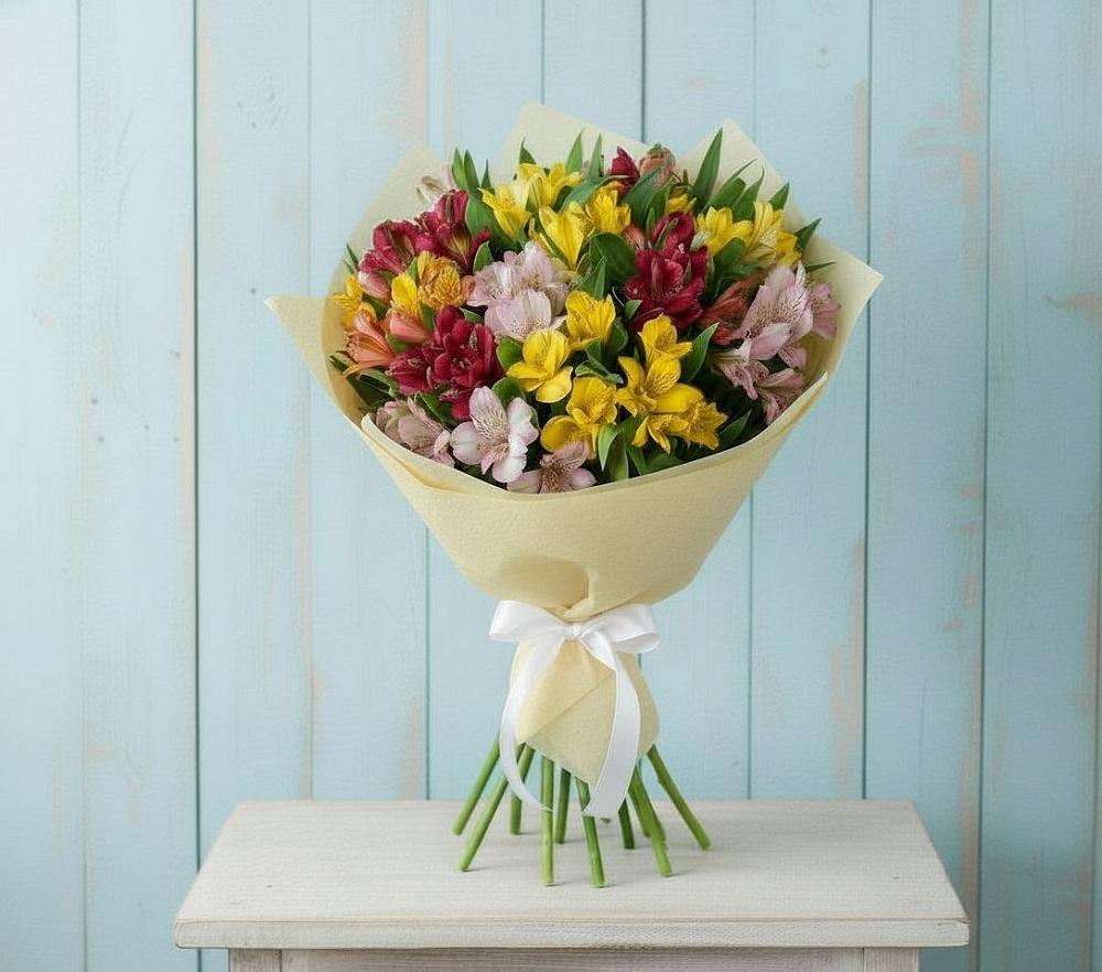 Букет цветов из: Альстромерии в Карабаново
