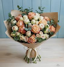 Букет цветов из:  Альстромерии и Розы #REPLACE_PRED# Карабаново