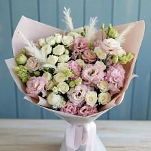 Букет цветов из:  Альстромерии и Розы в Карабаново
