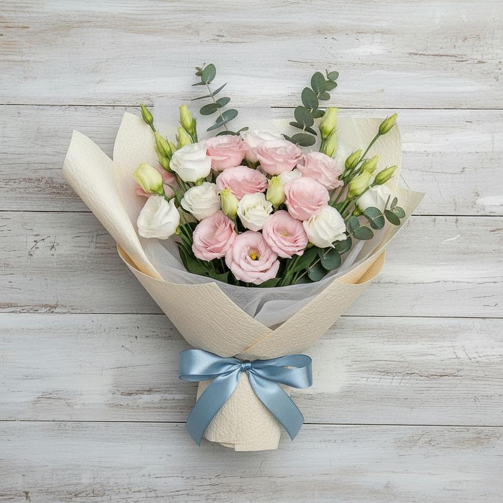 Букет цветов из: Лизиантусы в Карабаново